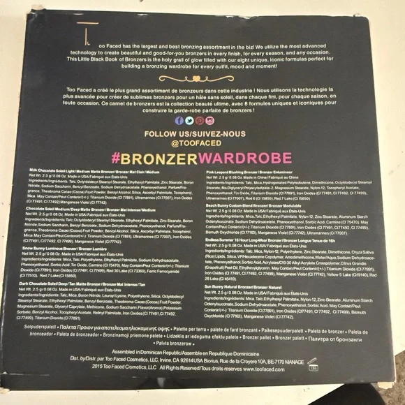 BNWB RARE Too Faced The Little Black Book Of Bronzers